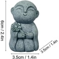 thumbnail image 2 of SEEK RARE Mini Monk Buddha Statue Sandstone Statues Zen Monk Praying Statue Sculptures for Wealth Good Luck Feng Shui Decor Home Fish Tank Aquarium Garden (Style 5), 2 of 8
