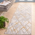 thumbnail image 2 of SAFAVIEH Odyssey Dylan Trellis Runner Rug, Grey/Gold, 2'2" x 8', 2 of 8