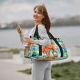 thumbnail image 5 of Saiise Scooby-Doo Print Travel Duffel Bag,Weekender Bags for Women Men with Shoe Compartment,Carry on Overnight Bag with Toiletry Bag, 5 of 6