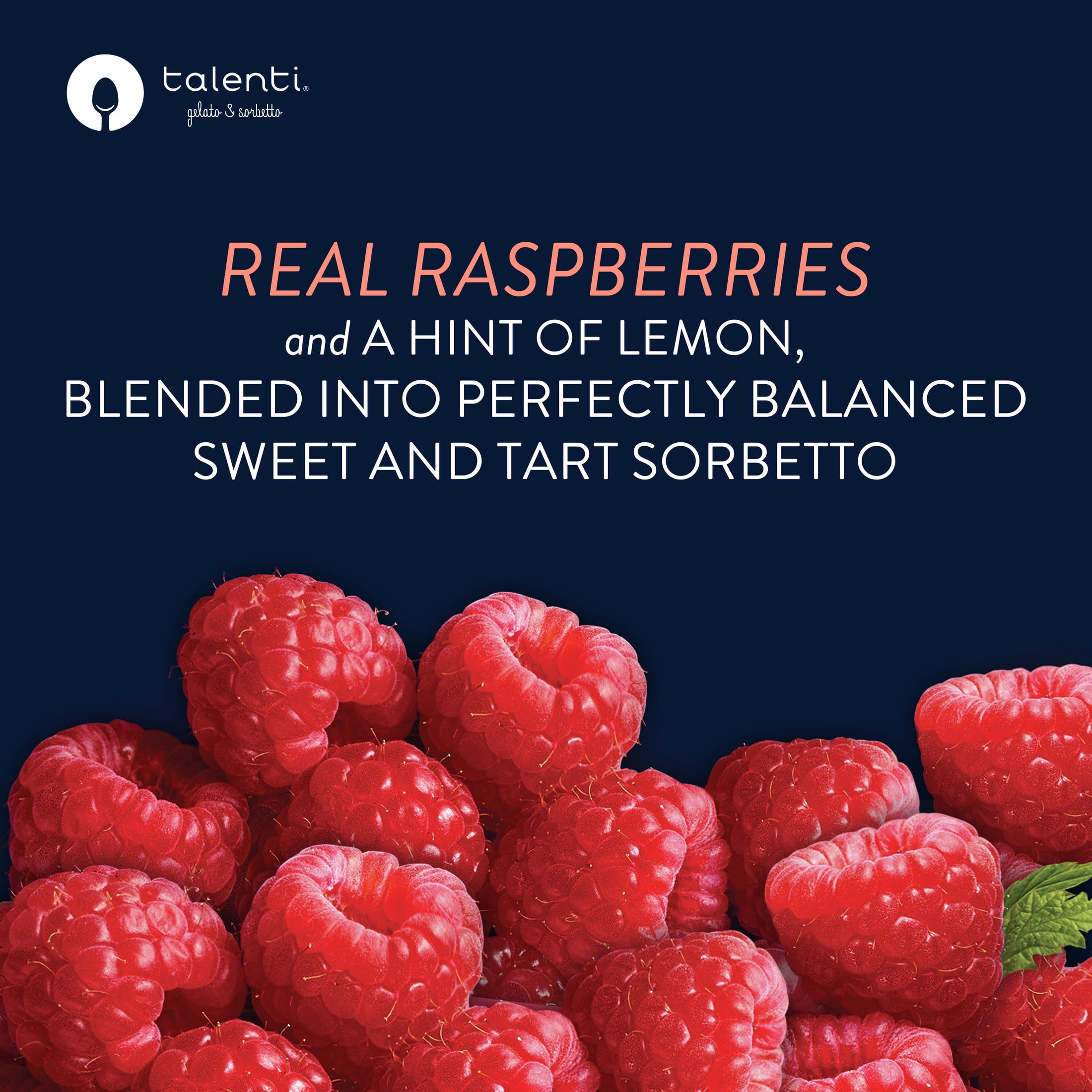 Talenti Dairy-Free Sorbetto Roman Raspberry Sorbet Frozen Desserts, 1 Pint