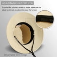 thumbnail image 4 of Sombrero de paja con protección solar para niños, gorro de sombrilla para vacaciones en la playa, para verano, pantalla de lámpara, gorro, gorro, 4 of 5