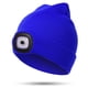 thumbnail image 1 of Gorro con luz LED para niños, regalo para niños y niñas, gorro de invierno suave, cálido y con luz, recargable por USB, con 4 LED de alto brillo (azul), 1 of 8