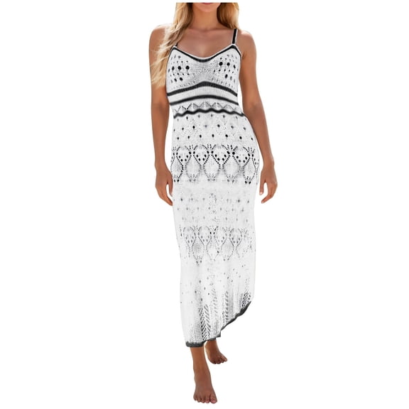 Summer Dresses for Women 2026 Sleeveless Cami Midi Dress Casual Beach Vacation Outfits Cruise Wear for Women Elegant Classy Flowy Vestidos Casuales Para Mujer