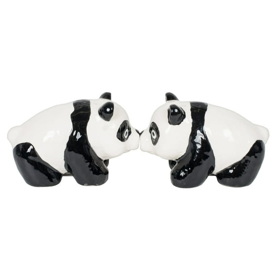 Pacific Giftware 3" L Cutie China Panda Kissing Magnetic Salt & Pepper Shakers -Attractives Collection
