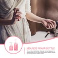 thumbnail image 3 of PAMINGONO 2Pcs Simple Stylish Pink Travel Bottle Mousse Bubble Flask Refillable Container, 3 of 7