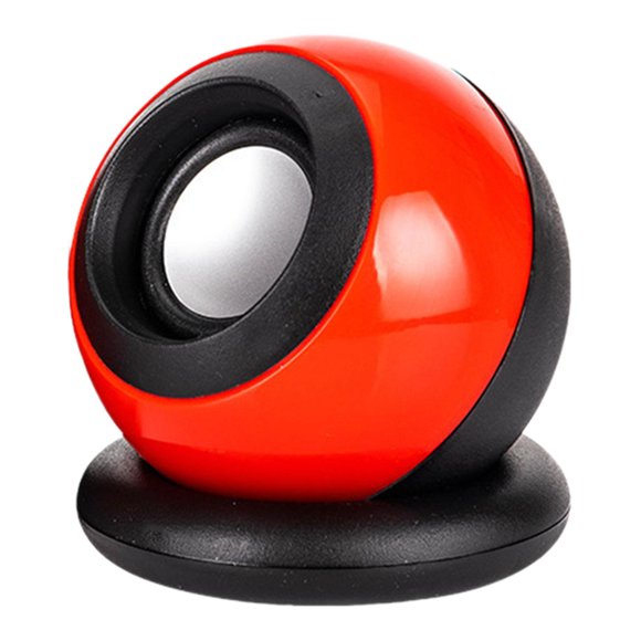 Yinanstore Mignon Mini Haut-Parleur Petit Haut-Parleur Polyvalent Compact Q Oeuf Haut-Parleur de Bureau Minuscule Haut-Parleur pour Plage PC Ordinateur Camping Portable Rouge