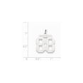 thumbnail image 2 of FB Jewels Sterling Silver Rhodium-plated Medium Satin Number 88 Charm, 2 of 2