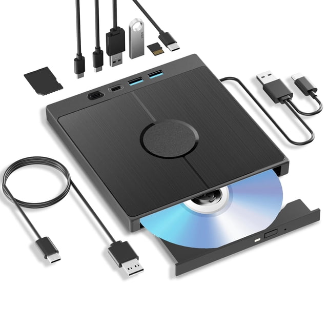 Unidad externa Blu-ray Yaeonku 7 en 1 USB 3.0 Tipo-C
