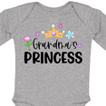 thumbnail image 4 of Inktastic Grandma's Princess Crown and Flowers Girls Long Sleeve Baby Bodysuit, 4 of 5