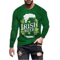 thumbnail image 2 of Amzcrzy Sudadera Para Hombre, Moda Para Hombre, Estampado, Cuello Redondo, Camiseta Casual, Manga Larga, Camiseta Verde, S, 2 of 5