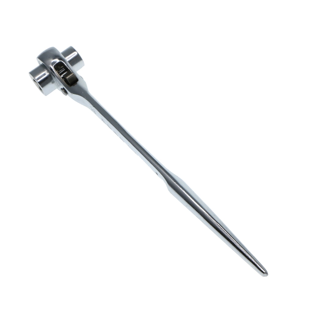 16-27mm Scaffold Ratchet Podger Spanner Double Ratchet Socket Steel Silver 