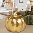 thumbnail image 3 of Sylvtty Indoor Modern Pumpkin Fall Decor Shiny Vivid Color Holiday Party Elegant Tabletop Decoration Resin Artificial Pumpkin, 3 of 6