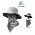 thumbnail image 5 of Bucket Hat Sun Protection, Outdoor Fishing Hat, 6-in-1 Detachable Face Mask and Neck Flap, Lightweight Breathable Windproof Quick-Dry Hat, 5 of 9