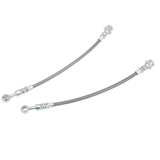 Braided Extended Brake Line, Left Right Side Stainless Steel Effective Braking Rear Brake Lines For Car Replacement For Maverick 1988-1997