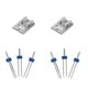 thumbnail image 2 of Paquete de 6 agujas dobles gemelas para costura arrugada con 2 prensatelas de 9 ranuras para accesorios de máquina de coser 5FM, 2 of 4