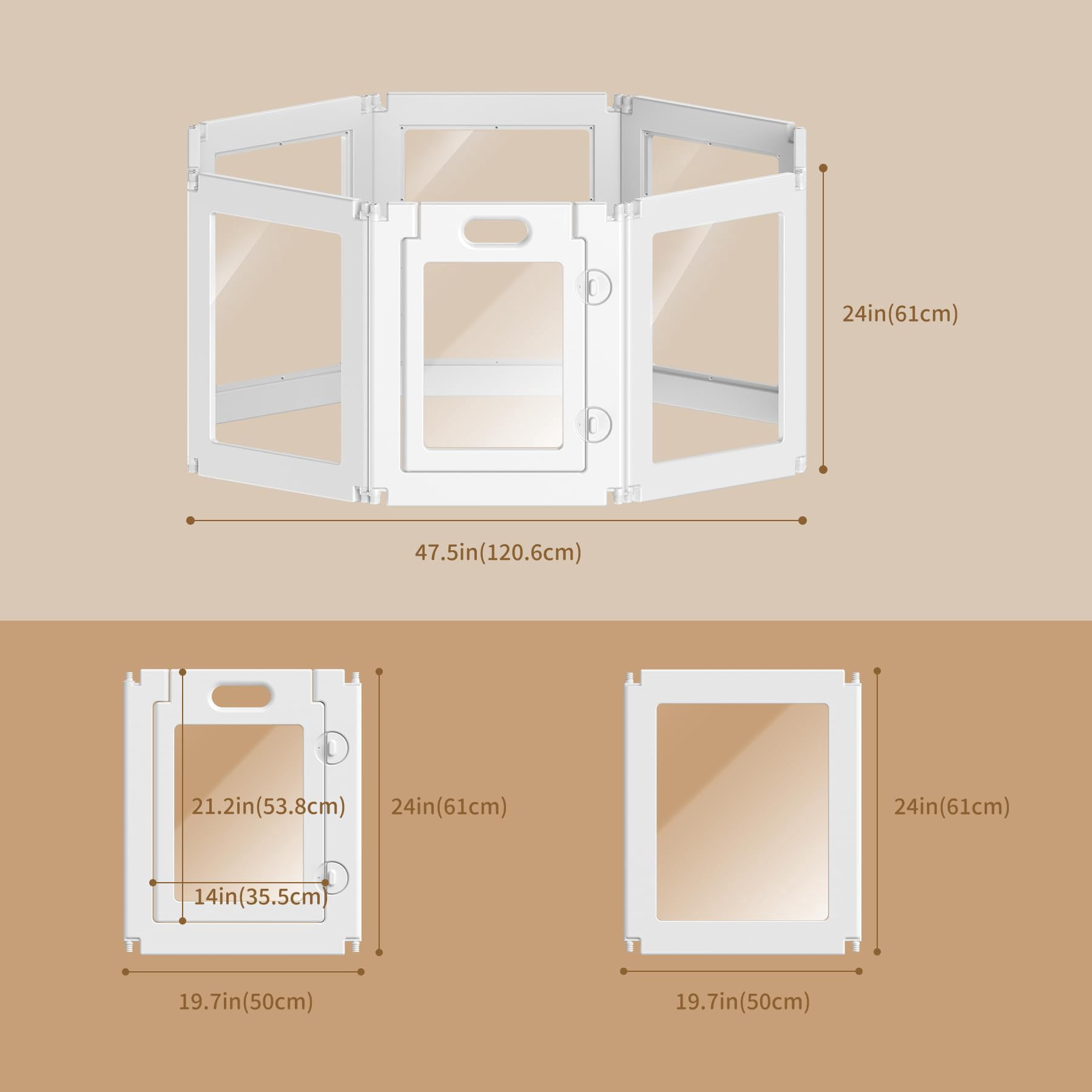 Novan 8-Panel Modular Puppy Playpen – Indoor Pet Exercise Fence