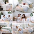 thumbnail image 5 of 3 Piece Pink Blue Marble Duvet Cover Set Twin Size, Microfiber Comforter/Quilt Cover with Corner Ties and 2 Pillowcases, Ink Painting Modern Abstract All Season Soft Bedding with Zipper Closure, 5 of 8