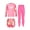 Pink, variant on renvena Kids Girls UPF 50 3 Piece Swimsuit Long Sleeve Swim Tops with Shorts Pants Rash Guard Swimwear Set Black 4XL