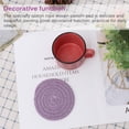 thumbnail image 2 of Baohd 6pcs Cotton Rope Cup Pad Delicate Beautiful Practical Decorative Durable Coaster Drinks Coaster Wooden Table Cotton Woven Round Heat Insulation Cup Pad Mat Drink Coaster Set, 2 of 9