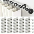 thumbnail image 2 of 20/50/100pcs Curtain Rod Clips Drapery Clip Multi-purpose Curtain Hooks Metal Tapestries Clamp Home Decorative Accessories, 2 of 5