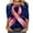 Navy, variant on DDAPJ pyju Pink Ribbon Shirts for Women Breast Cancer Awareness T-Shirt Inspirational Breast Cancer 3/4 Sleeve Blouse Tops Ofertas de la semana Pink S