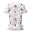 thumbnail image 4 of Naloa Heart Panda Print T-Shirts Short Sleeve V Neck Tees for Women Fashion Tops Trendy Lightweight Soft Casual Summer Outfits Clothes, 4 of 5