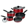 Tramontina 8-Piece Nonstick Cookware Set, Red