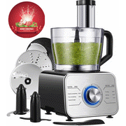 Food processor 12 cup, 4 in 1 Shredder, Chopper, Meat Grinders, and Dough Mixers, Silver, Phonect