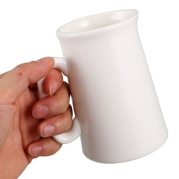 FRCOLOR Ceramic Pitcher Ceramic Milk Frothing Jug Coffee Creamer Pitcher  Milk Container with Spout for Coffee Shops  White Ceramic Milk Jug