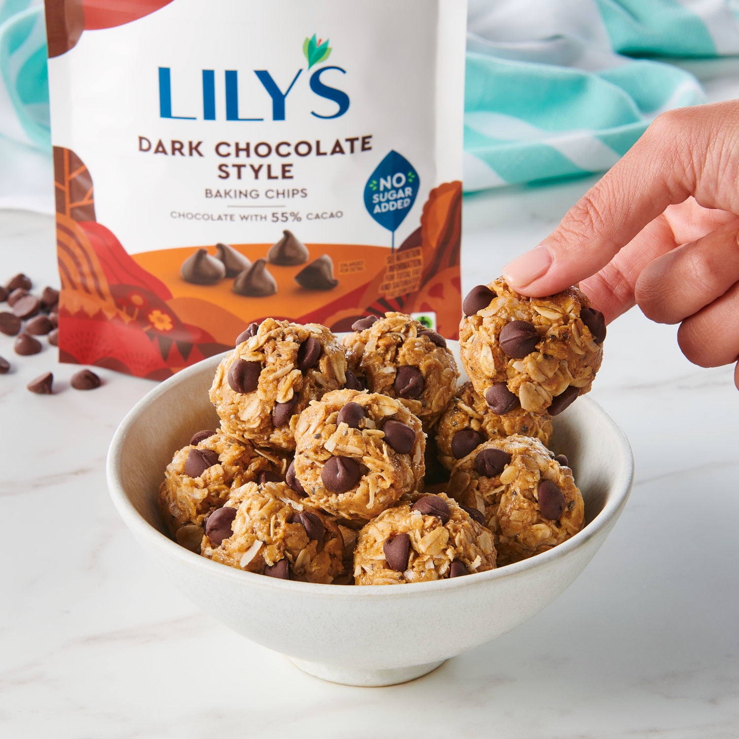 Lily's Dark Chocolate Style No Added Sugar, Gluten Free Baking Chips, Bag 7 oz
