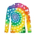 thumbnail image 4 of COSFO Men's T-Shirts Long Sleeve Cotton Casual Tie Dye Tops Workout Pullover Crew Neck Loose Graphic Tees, 4 of 5