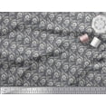 thumbnail image 3 of Soimoi Rayon Fabric Leaves & Floral Block Printed Fabric 1 Yard 42 Inch Wide, 3 of 3
