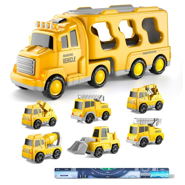 Juego de juguetes Bennol para automóviles y camiones de construcción para niños pequeños, 1 año
