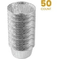 thumbnail image 6 of PLASTICPRO 3.5” Ramekins Disposable Aluminum Pans Cupcake & Muffin Tins, 50-Pack, 6 of 7