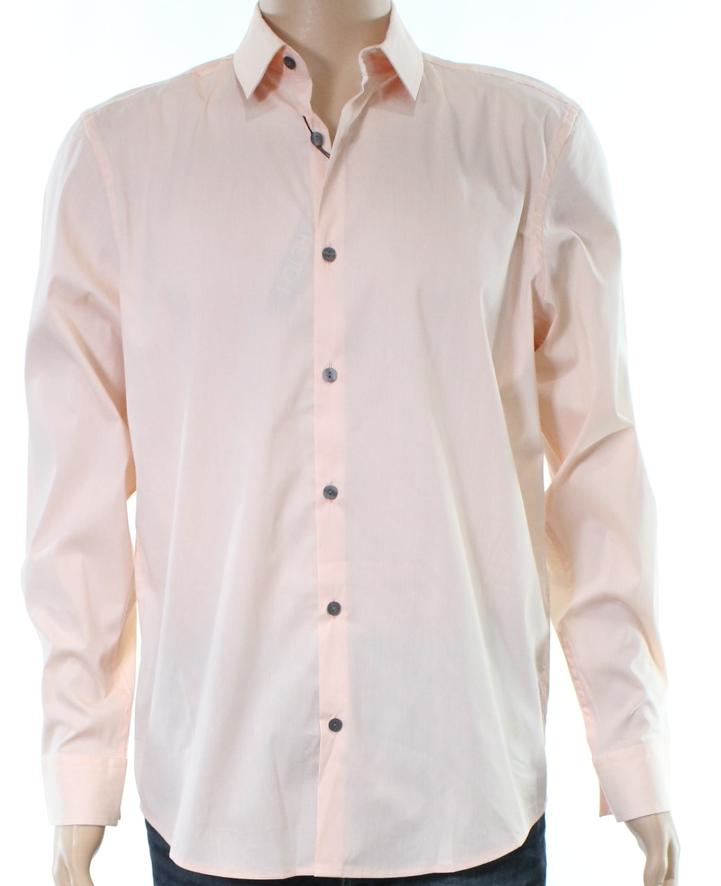 Alfani - Alfani White Mens Medium Striped Button Down Shirt - Walmart.com - Walmart.com