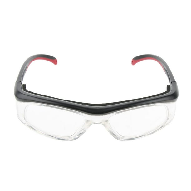 protectoras de seguridad Unisex Resistente a productos quimicos Negro y rojo Lente Gloria Gafas protectoras de seguridad de laboratorio Walmart en linea