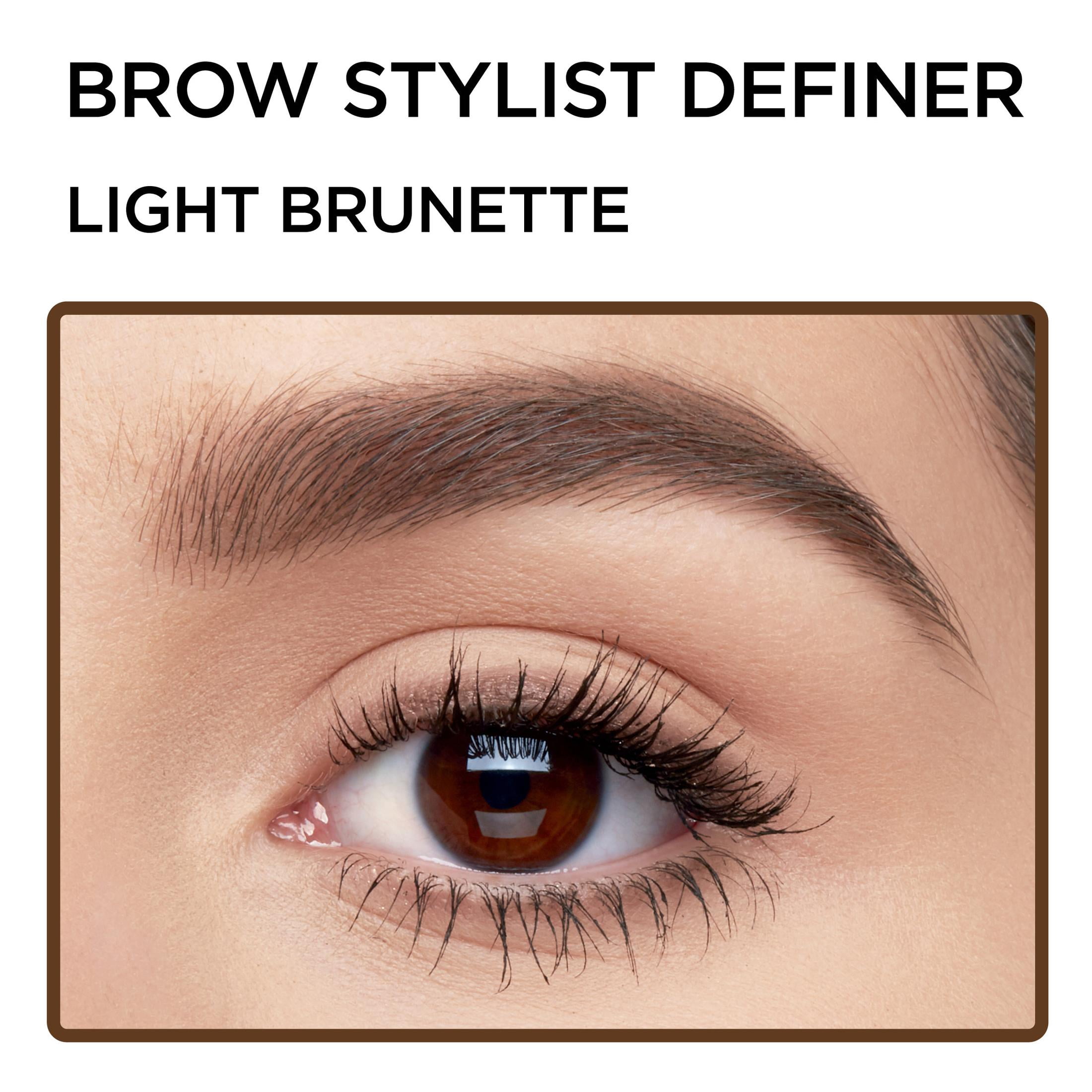 (2 pack) L'Oreal Paris Brow Stylist Definer Waterproof Eyebrow Mechanical Pencil, Light Brunette