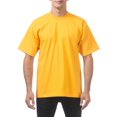 thumbnail image 1 of Pro Club Men's Heavyweight Cotton Short Sleeve Crew Neck T-Shirt,GOLD,S, 1 of 5