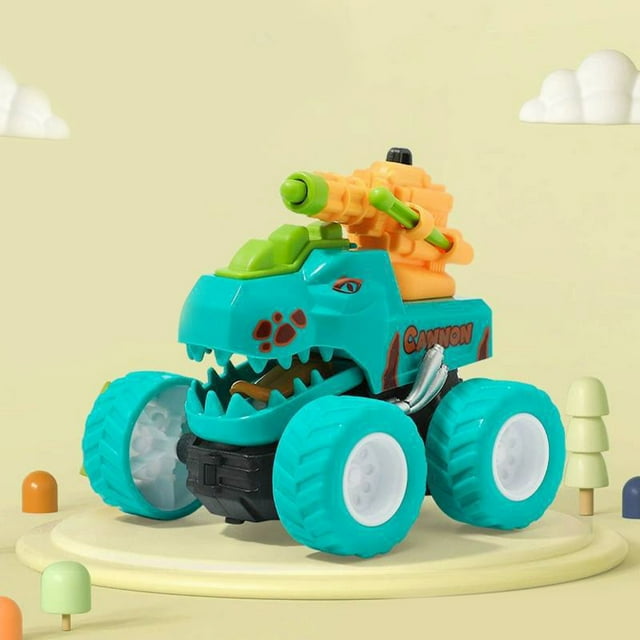 Educational Pull Back Toy Cars and Trucks for Toddlers Kids Birthday Learning Vehicle Playset