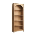 thumbnail image 4 of Prepac Ark 78" Tall 5-Tier Arched Bookcase in Natural Oak, Modern Storage Accent Bookshelf with 3 Adjustable Shelves for Home, Office, Living Room, Bedroom, 4 of 17
