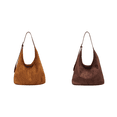 thumbnail image 1 of Bolso Hombro Gamuza para Mujer Bandolera Elegante Mano (marrón), 1 of 9