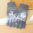 thumbnail image 4 of RXMEKW Gants Chauds pour Femmes, Gants Tricotés Épais pour Femmes avec Design Flocon de Neige, 4 of 7