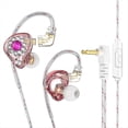 thumbnail image 2 of In Ear Monitors Auriculares Auriculares 11mm PET Diafragma Compuesto Dinámico Auricular 3.5mm Rosa con Micrófono, 2 of 5