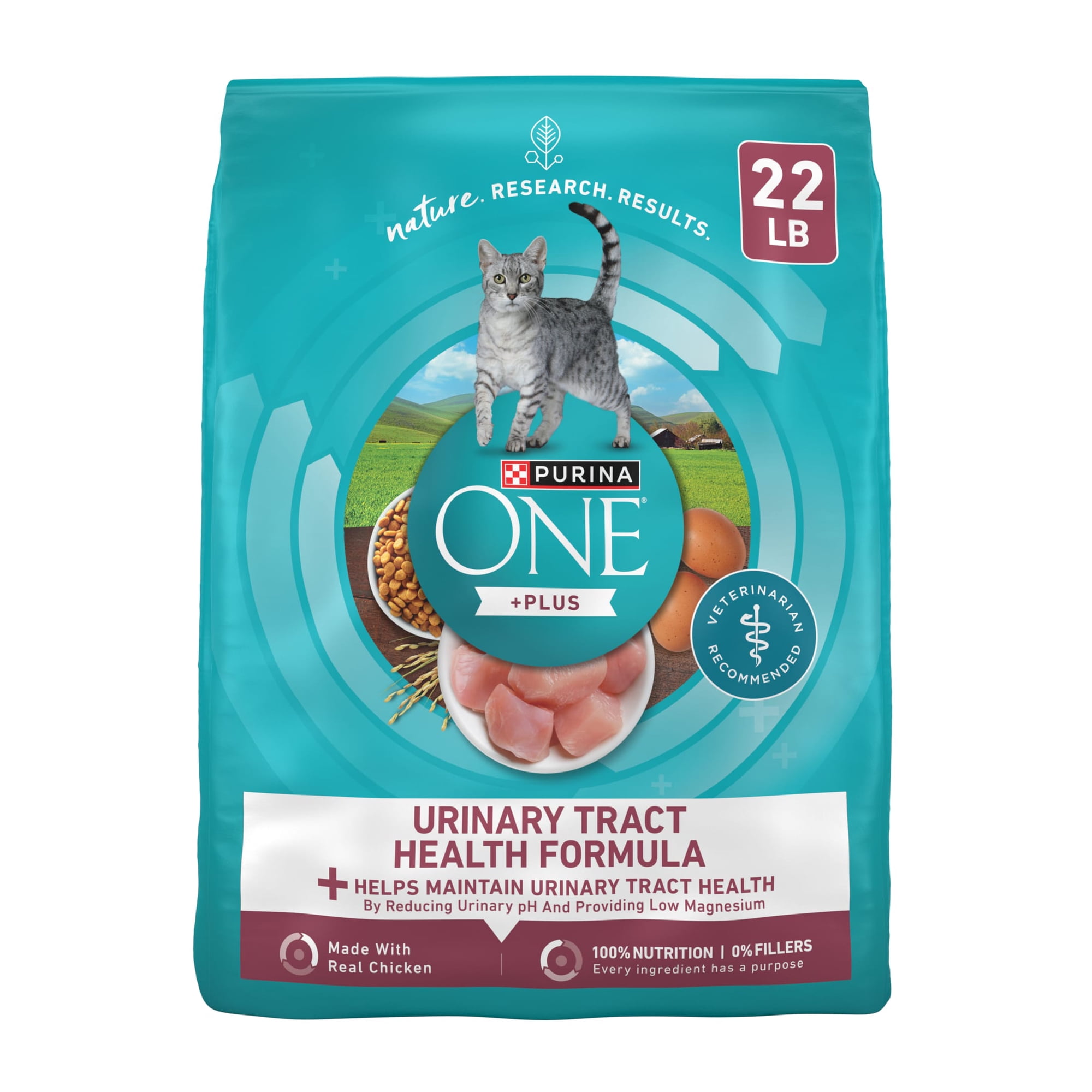 Purina ONE Plus, Urinary Tract Health Formula Dry Cat Food, Chicken, 22 lb Bag