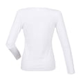 thumbnail image 2 of T-Shirt à Manches Longues Extensible Uni pour Femmes SF, 2 of 3