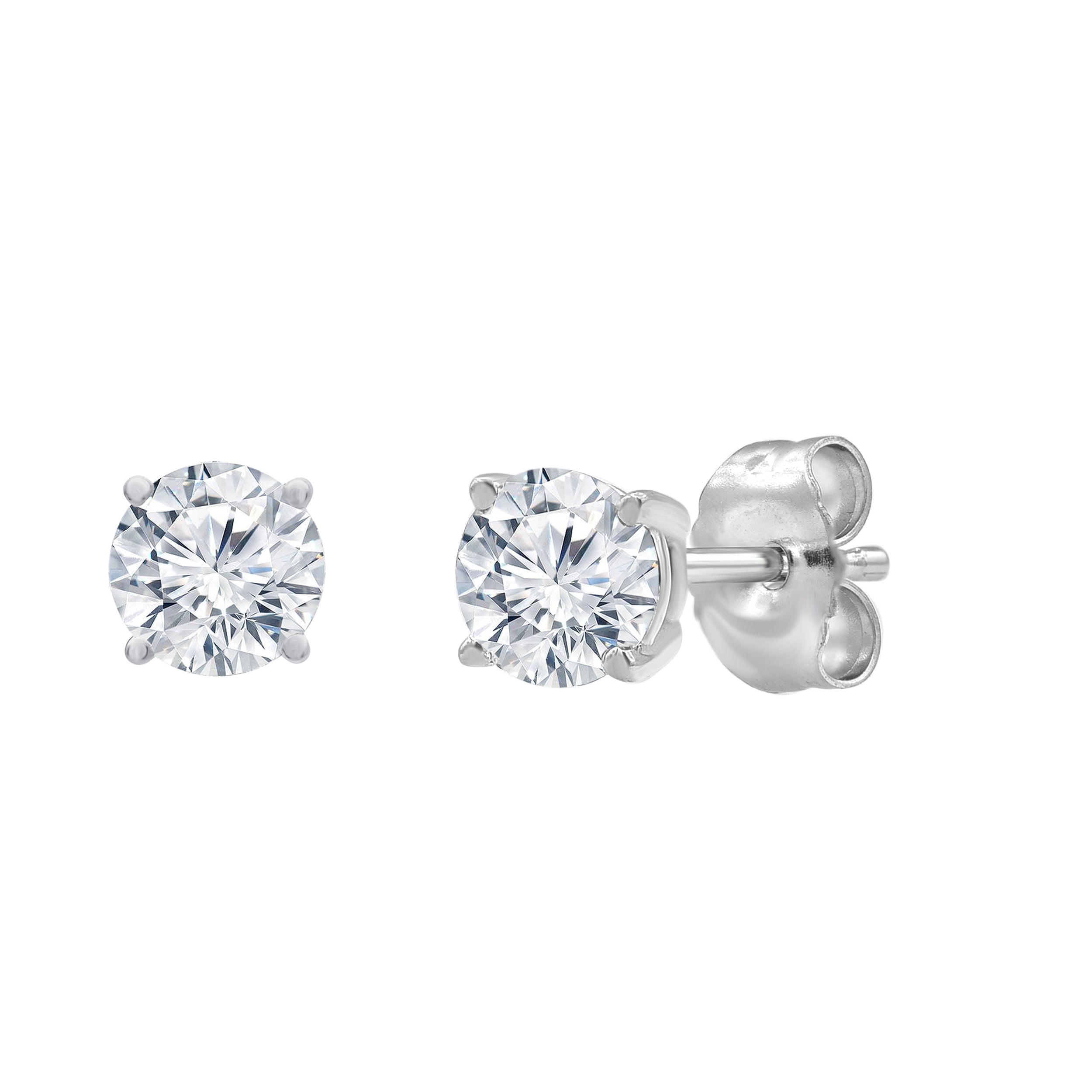 Unique Moments 1 ct Lab Grown Diamond Stud Earring in 14K White Gold (H, SI2)
