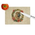 thumbnail image 4 of Shar Pei Christmas Flowers Glass Cutting Board 12 in x 15 in, 4 of 5