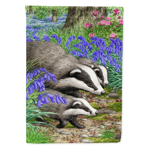Carolines Treasures ASA2021CHF Badgers Flag Canvas House Size  Large multicolor