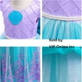 thumbnail image 3 of Girls Embroidered Princess Dress Mermaid Party Dress with Green Purple 3-9T, 3 of 6