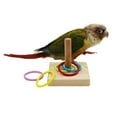 thumbnail image 4 of Juego entretenido para loros pequeños Juguete interactivo con anillos apilables para pájaros, 4 of 6